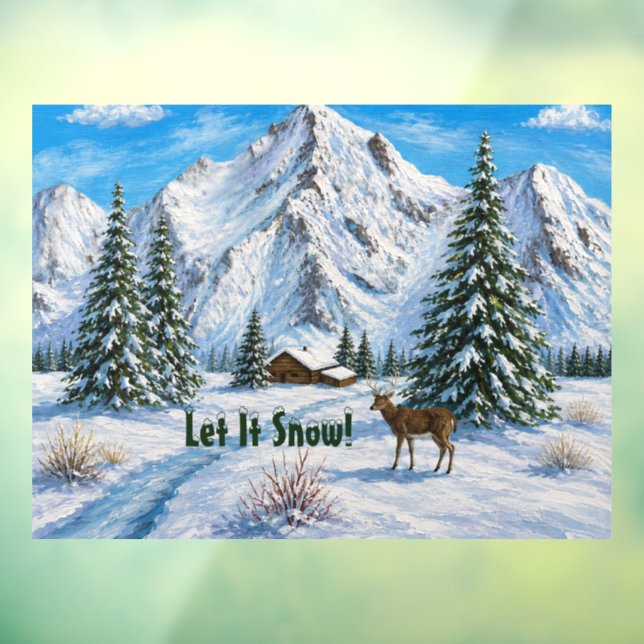 Snowy Mountains Window Cling (Sheet 3)