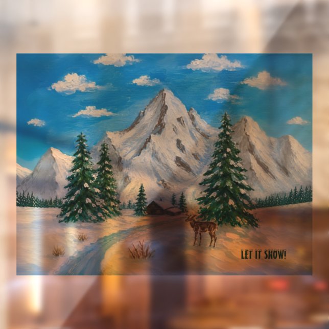 Snowy Mountains Window Cling (Sheet 2)