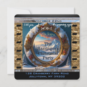Snowy Mt. Peaceful Annual Christmas Party Invitation