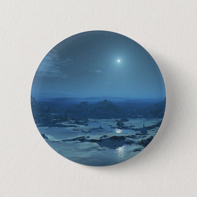 Snowy Night Button (Front)