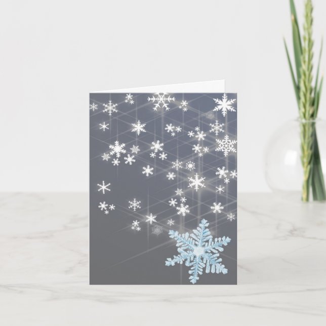 Snowy night Christmas note card (Front)