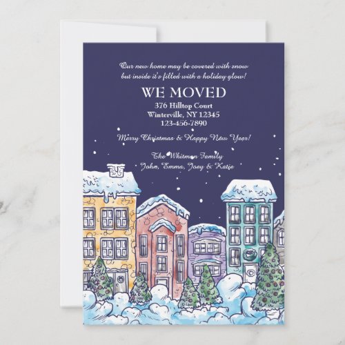 Snowy Night Moving Announcement