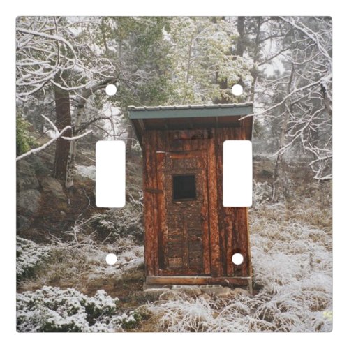 SNOWY OUTHOUSE WALLL SWITCH LIGHT SWITCH COVER