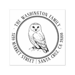 Snowy Owl Address Stamp