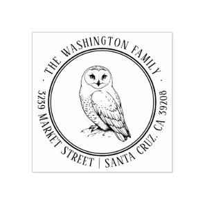 Snowy Owl Address Stamp
