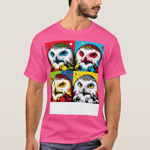 Snowy Owl Art Mystical Avian Fashion Statement T_Shirt