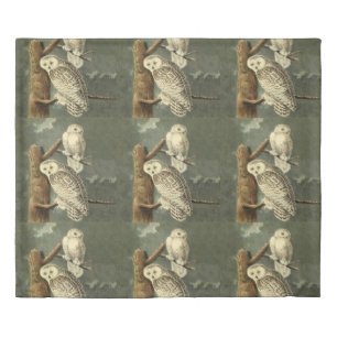 Snowy Owl Audubon Bird Artwork Duvet Cover