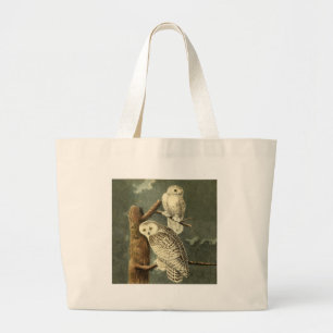 Snowy Owl Audubon Bird Artwork Large Tote Bag