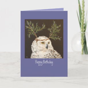 snowy Owl birthday card