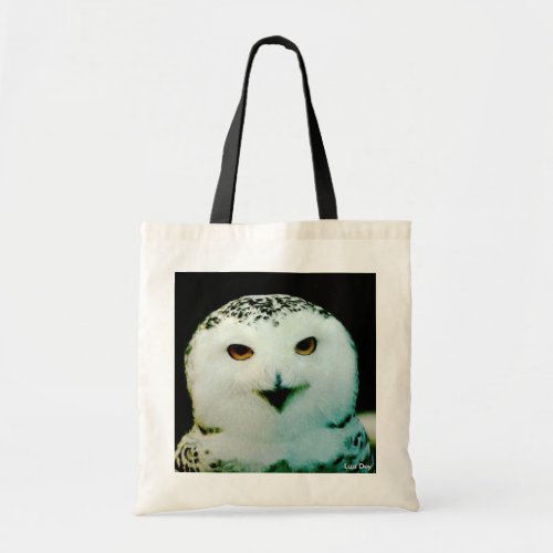 Snowy Owl Budget Canvas Tote