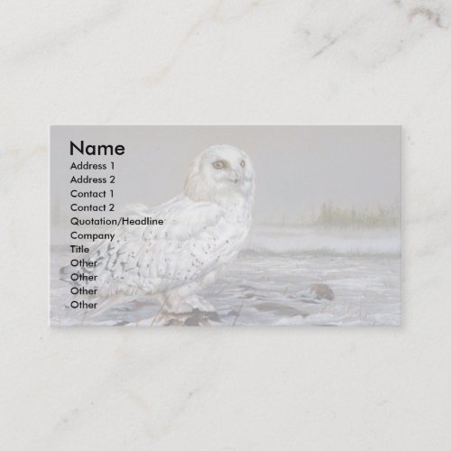 Snowy Owl Business Card