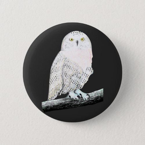 Snowy Owl Button