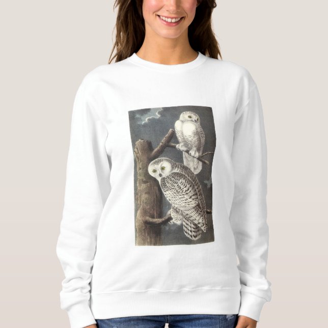 Snowy Owl by Audubon Sweatshirt (Front)