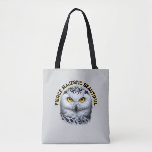 Snowy Owl Fierce Majestic Beautiful Tote Bag