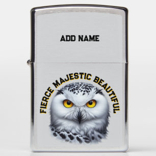 Snowy Owl Fierce Majestic Beautiful Zippo Lighter