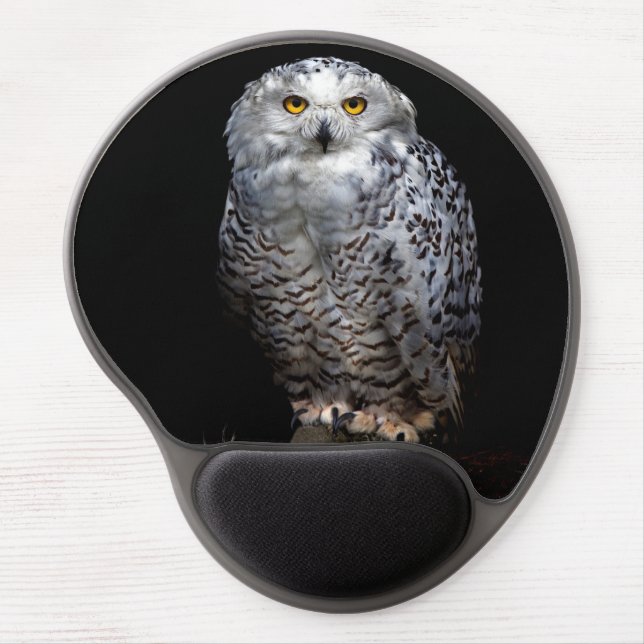 Snowy owl gel mouse pad (Front)