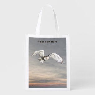 Snowy Owl Grocery Bag