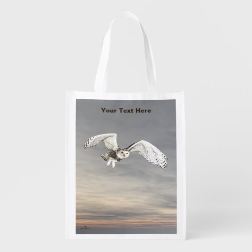 Snowy Owl Grocery Bag