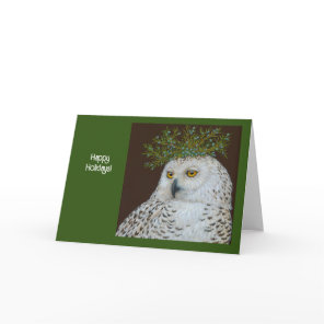 Snowy Owl holiday card