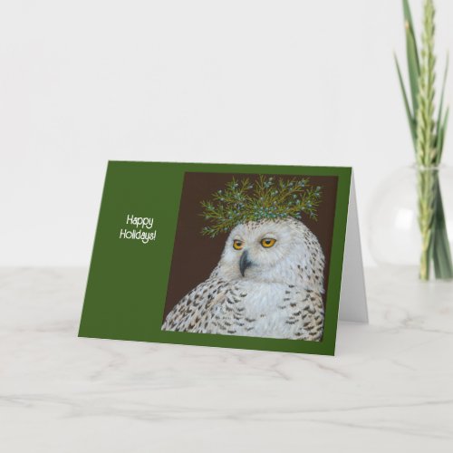 Snowy Owl holiday card