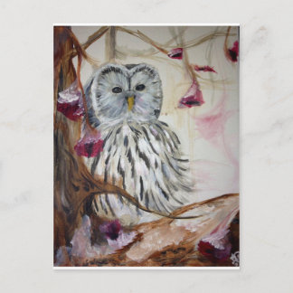 Snowy Owl in a Tree Postcard