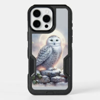 Snowy Owl in Moonlit Winter Garden iPhone 16 Pro Max Case