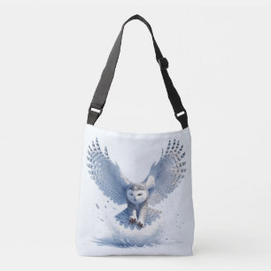 Snowy Owl in the Midst of a Swoop  Crossbody Bag