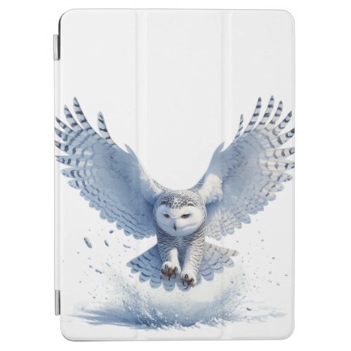 Snowy Owl in the Midst of a Swoop done in watercol iPad Air Cover