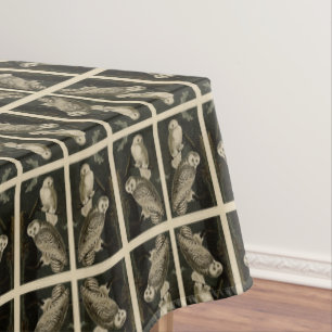 Snowy Owl, John James Audubon's Birds of America Tablecloth
