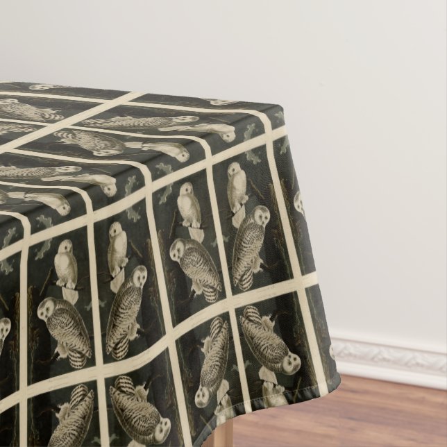 Snowy Owl, John James Audubon's Birds of America Tablecloth (In Situ)