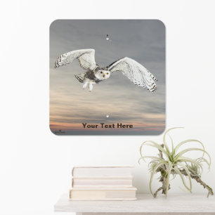 Snowy Owl Metal Sign