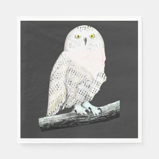 Snowy Owl Napkins (Front)