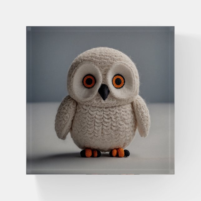 Snowy Owl Paperweight (Front)