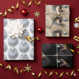 Snowy Owl / Peregrine Falcon / Golden Eagles Wrapping Paper Sheets