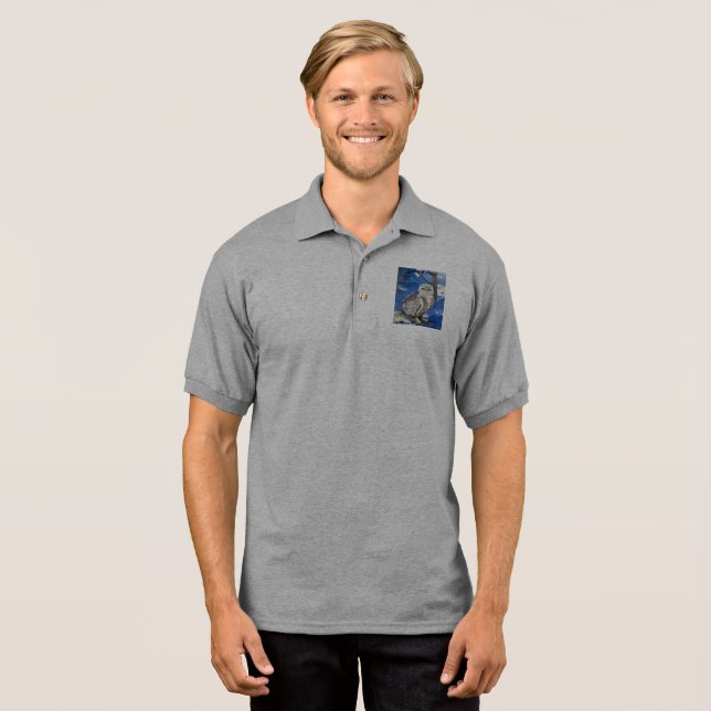 Snowy Owl Polo Shirt (Front Full)