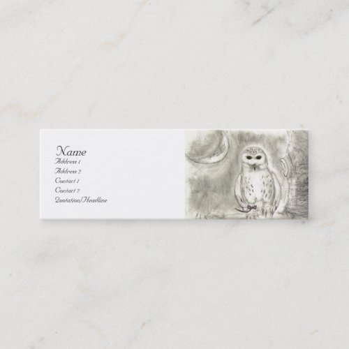 Snowy owl Profile Card Business Card