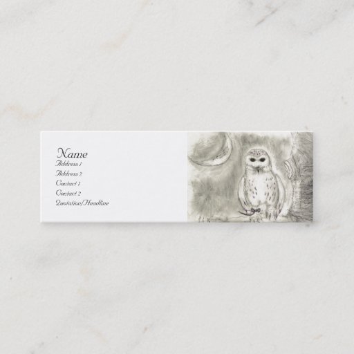 Customizable Snowy owl Profile Card Business Card