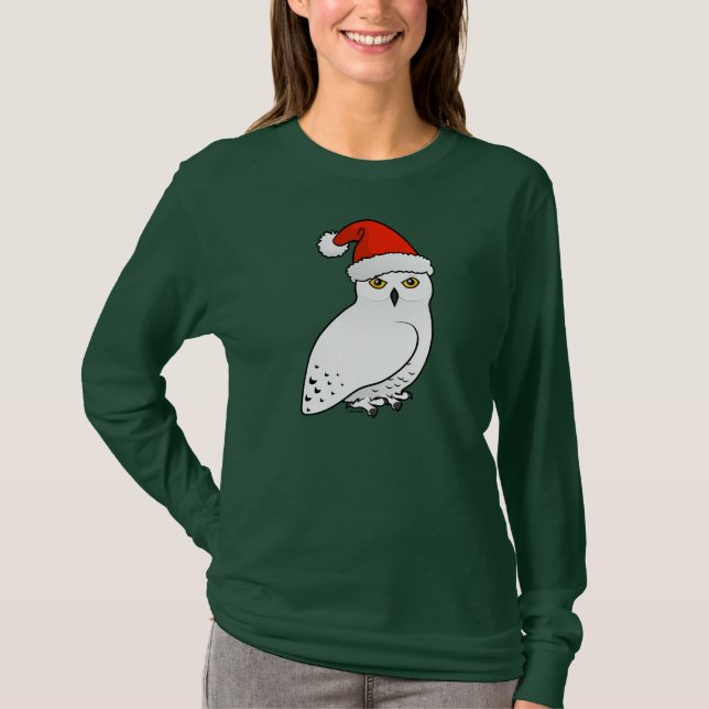 Snowy Owl Santa T-Shirt (Front)