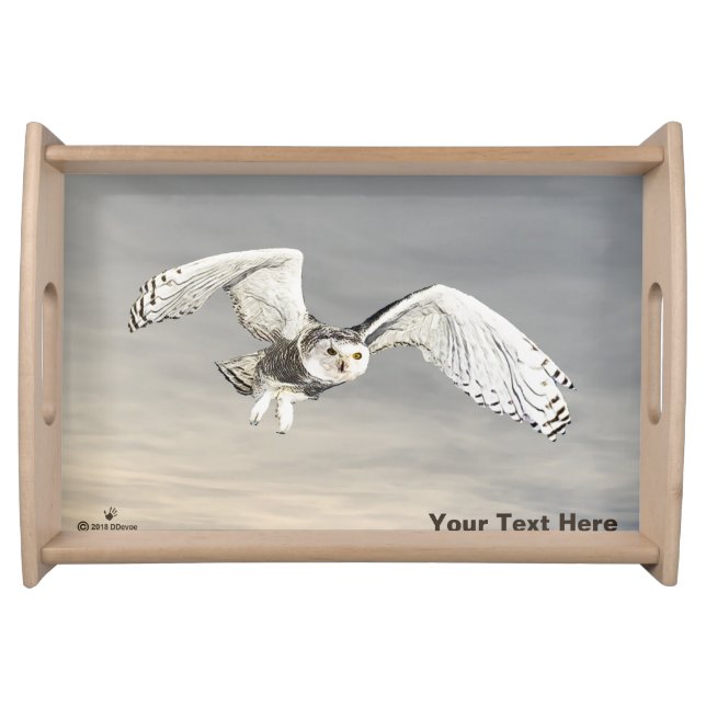 Snowy Owl Serving Tray (Front)