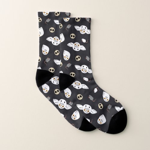 Snowy owl socks