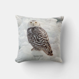 Snowy Owl square pillow