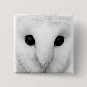 Snowy Owl Square Pin