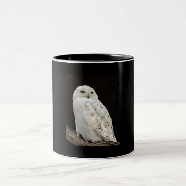 **SNOWY OWL** Two-Tone COFFEE MUG (Center)