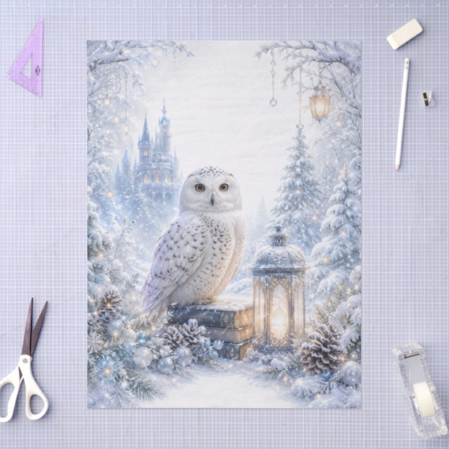 Snowy Owl Winter Magic Tissue Paper (Craft)