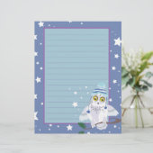 Snowy Owl~winter night (Standing Front)