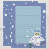 Snowy Owl~winter night (Front/Back)