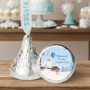 Snowy Owl Winter Onederland Birthday  Hershey®'s Kisses®