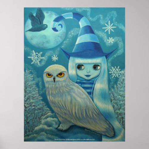 Snowy Owl Witch Poster
