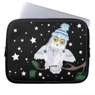 Snowy Owl with Hat~ laptop case
