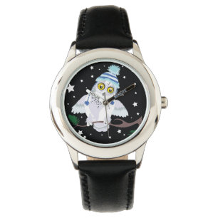 Snowy Owl with Hat~wrist watch